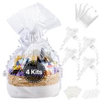 Kit de suprimentos para cestas de presentes FRILLZ Celofane com bolsas, laços e etiquetas Kit de suprimentos para cestas de presentes FRILLZ Celofane com bolsas, laços e etiquetas