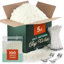 Kit de suprimentos para fabricação de velas Hearth & Harbor Natural Soy Wax 2,27 kg