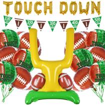 Kit de suprimentos para festas Football Touchdown com balões e banner Kit de suprimentos para festas Football Touchdown com balões e banner