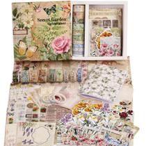 Kit de suprimentos para scrapbooking emmoolife Vintage Botanical