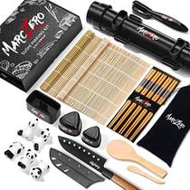 Kit de Sushi MarcZero, 22 em 1, com Bazooka de Sushi, Faca de Bambu, Palitos de Bambu, Moldes de Sushi, Espátula de Bambu, Máquina de Sushi.