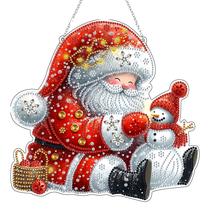 Kit de suspensão de arte de diamante JJFox DIY Enfeite de Papai Noel Kit de suspensão de arte de diamante JJFox DIY Enfeite de Papai Noel