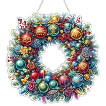 Kit de suspensão de arte de diamante JJFox DIY Grinalda de Natal de strass