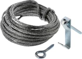 Kit de suspensão de quadros Hillman 121128, fio de 10 pés, 22,5 kg de carga