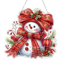 Kit de suspensão JJFox Diamond Art, enfeite de boneco de neve de Natal Kit de suspensão JJFox Diamond Art, enfeite de boneco de neve de Natal