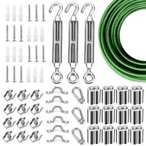 Kit de suspensão String Light Litcher 150 m em PVC em aço inoxidável