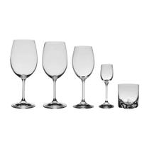 Kit de Taças e Copos de Cristal Bohemia 30 Peças