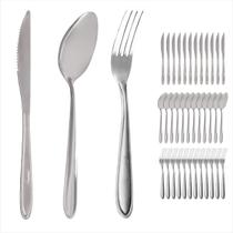 Kit de Talheres de Mesa Colher Faca Garfo Premium Aço Inox Restaurante Buffet Casamento Jantar