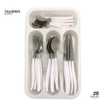 Kit de Talheres em Inox 25 Peças Branco