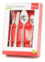 Kit De Talheres Inox 24 Pçs Colher Garfo Faca Jogo Cozinha
