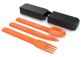 Kit de Talheres para Camping em PLA com Porta Talheres Leve, Resistente e Sustentável Kit de Talheres para Camping em PLA com Porta Talheres Leve, Resistente e Sustentável
