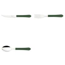 Kit de Talheres para Restaurante Garfo Faca Colher- 60 pçs de cada - Lâmina com dentes e serra
