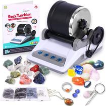 Kit de Tamboreador de Pedras BUAOB com Temporizador de 7 Dias e 4 Abrasivos Kit de Tamboreador de Pedras BUAOB com Temporizador de 7 Dias e 4 Abrasivos