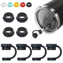 Kit de Tampa para Canudo Suzamed à Prova de Vazamentos para Copos YETI 4 Peças Kit de Tampa para Canudo Suzamed à Prova de Vazamentos para Copos YETI 4 Peças