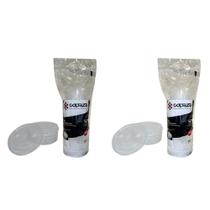 Kit de Tampa para copo 440/550ml Braile Furada Translúcida Copaza 2 Pacotes com 50 unidades