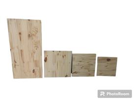 Kit de Tampos Madeira Pinus Quadradas Decorativo Kit de Tampos Madeira Pinus Quadradas Decorativo