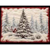 Kit de Tapeçaria Latch Hook Árvore de Natal 40 x 60 cm