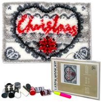 Kit de Tapeçaria YP Tapete de Natal 52x37cm Artesanato DIY