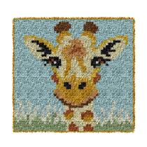 Kit de Tapete com Gancho YP 30x30cm Girafa Faça Você Mesmo