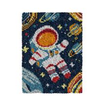 Kit de tapete em ponto de nó YP Astronauta 52x38 cm DIY artesanato