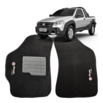 Kit de tapetes 2 peças específico Strada Adv. Locker 2000 / 2012 Carpete Preto