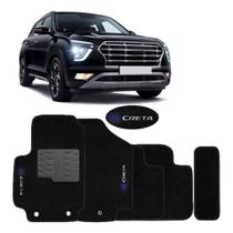 Kit de tapetes 5 Peças específico Creta 2017 18 19 20 2021 Carpete Preto