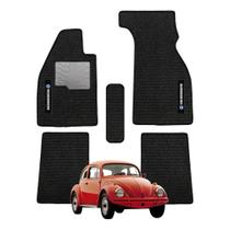 Kit de tapetes 5 peças específico Fusca 1938 a 2003 Carpete Preto