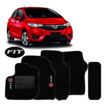 Kit de tapetes 5 peças específico New Fit 2015 16 17 18 19 2020 Carpete Preto Kit de tapetes 5 peças específico New Fit 2015 16 17 18 19 2020 Carpete Preto