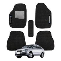Kit de tapetes 5 peças específico Polo 2007 ... 2014 Carpete Preto