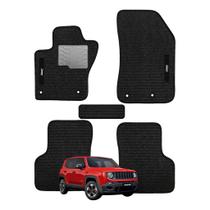 Kit de tapetes 5 peças específico Renegade 2015 e 2016 Carpete Preto Kit de tapetes 5 peças específico Renegade 2015 e 2016 Carpete Preto