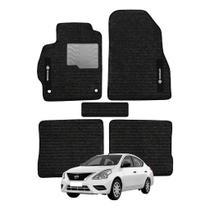 Kit de tapetes 5 peças específico Versa 2021 ... 2024 Carpete Preto