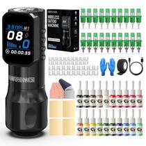 Kit de tatuagem: caneta sem fio Wormhole, tela LED de 1500mAh
