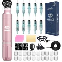 Kit De Tatuagem Com Agulha De Máquina De Tatuagem E Acessórios Sem Fio De Alimentação Necessária