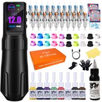 Kit de tatuagem KVM, caneta de tatuagem multifuncional com tela IPS