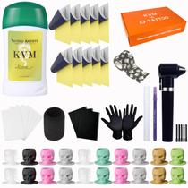 Kit de tatuagem KVM Tattoo Skull Ink Cup com papel de transferência 46 unidades