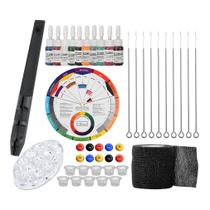 Kit de Tatuagem Manual com Caneta, Bandagem e Agulhas