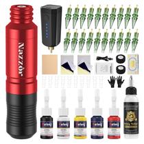 Kit de Tatuagem Nazzor Pen com Bateria e 20 Agulhas com Tinta Kit de Tatuagem Nazzor Pen com Bateria e 20 Agulhas com Tinta