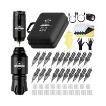 Kit De Tatuagem Portátil Sem Fio, Mini Máquina Foguete, Estojo De Bateria, Agulha, Tinta Rotativa,