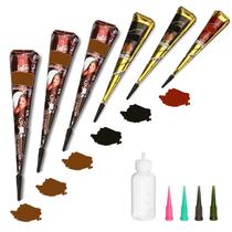 Kit de tatuagem temporário Yomagine 6 unidades de pasta de tatuagem e cones + Acc Kit de tatuagem temporário Yomagine 6 unidades de pasta de tatuagem e cones + Acc