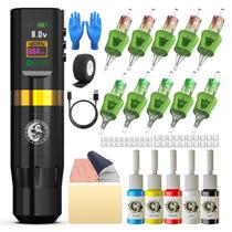 Kit de tatuagem Wormhole Tattoo WTK313 com caneta de tatuagem sem fio