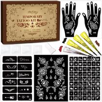 Kit de tatuagens de estênceis temporários InkForge com 4 cones de tatuagem Kit de tatuagens de estênceis temporários InkForge com 4 cones de tatuagem