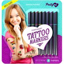 Kit de Tatuagens Temporárias com Henna para Meninas Kit de Tatuagens Temporárias com Henna para Meninas