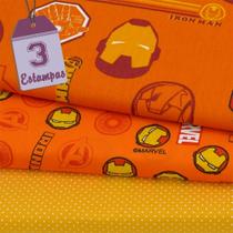 Kit de Tecido Marvel: Homem de Ferro II (30x70) 3 Estampas