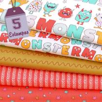 Kit de Tecido Monstrinhos (30x70) 5 Estampas