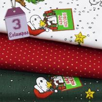 Kit de Tecido Snoopy Natal (30x70) 3 Estampas