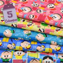 Kit de Tecido Turma da Mônica Toy (30X70) 5 Estampas Kit de Tecido Turma da Mônica Toy (30X70) 5 Estampas