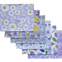 Kit de tecidos fat quarter 100% algodão 46 x 56 cm, 6 peças Kit de tecidos fat quarter 100% algodão 46 x 56 cm, 6 peças
