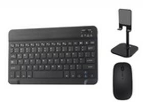 Kit De Teclado E Mouse Bluethooth E Suporte Para Telefone/tablet