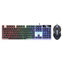 Kit de teclado e mouse GTX350 USB Gaming PC Rainbow LED