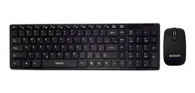 Kit De Teclado E Mouse Sem Fio Exbom Bk-s1000 Português Brasil De Cor Preto Kit De Teclado E Mouse Sem Fio Exbom Bk-s1000 Português Brasil De Cor Preto